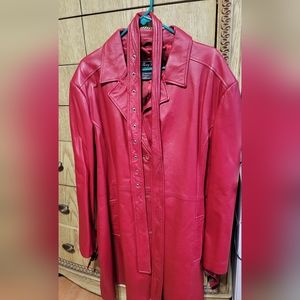 Terry Lewis Genuine Red Leather Jacket XXL